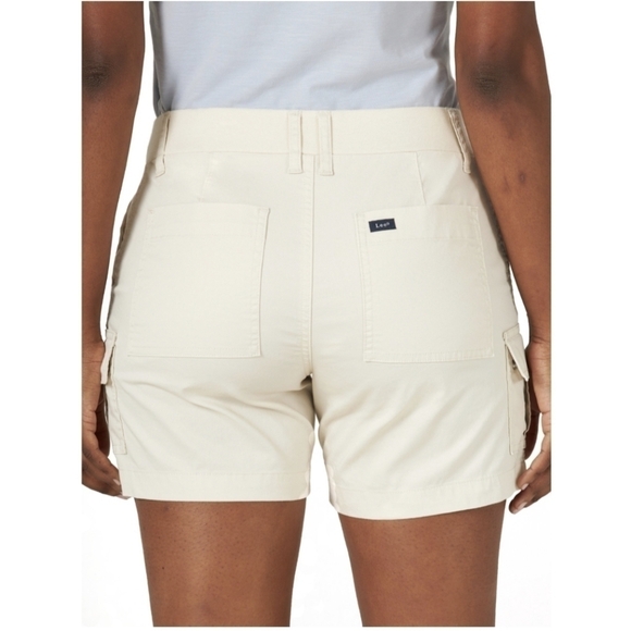 𝅺LEE Women's Midrise 5" Cargo Short In Rainy Day 22‎ M New - Picture 4 of 9